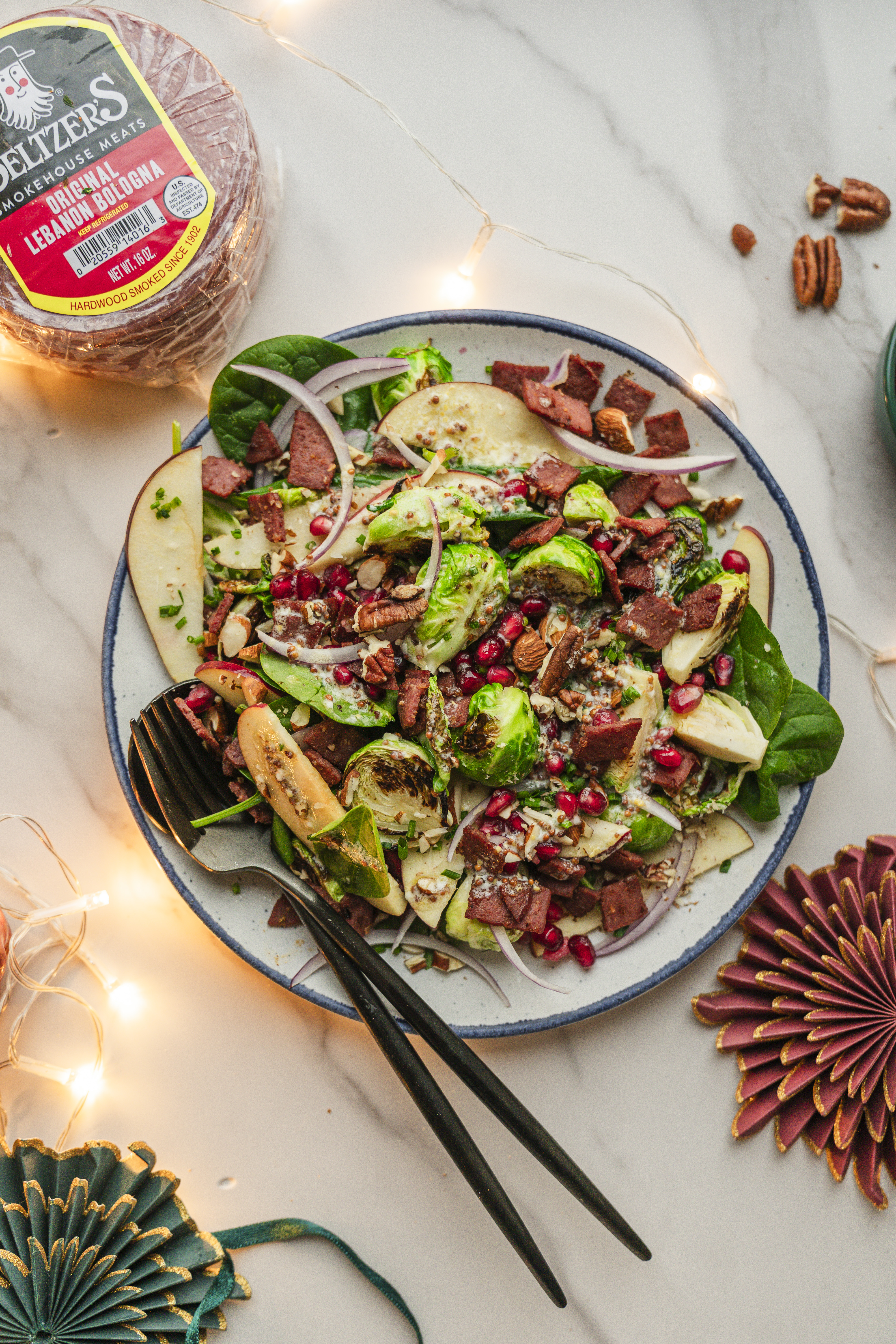 Roasted Brussels Sprouts & Lebanon Bologna Salad