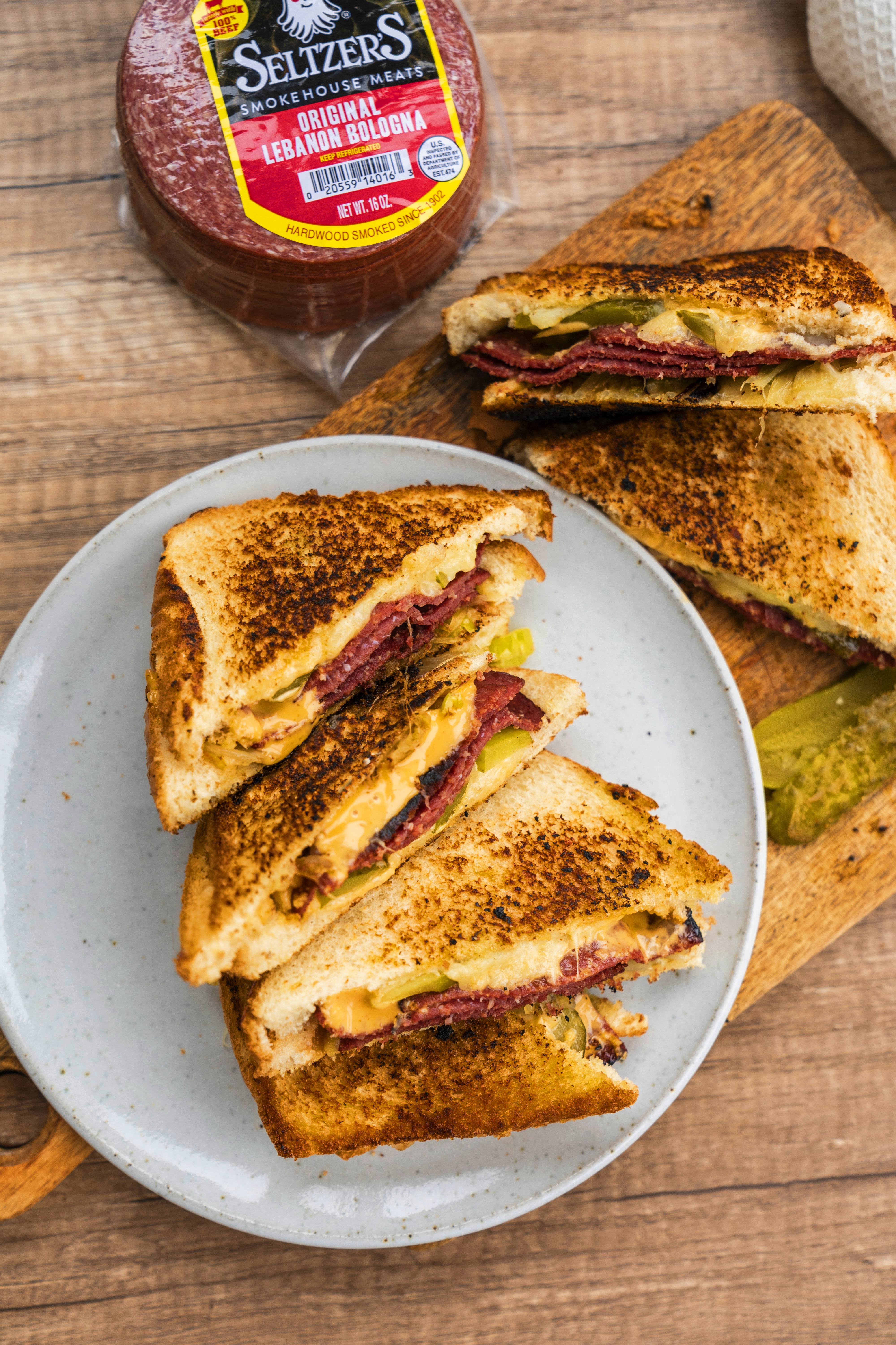 Seltzer’s Spicy Lebanon Bologna Patty Melts