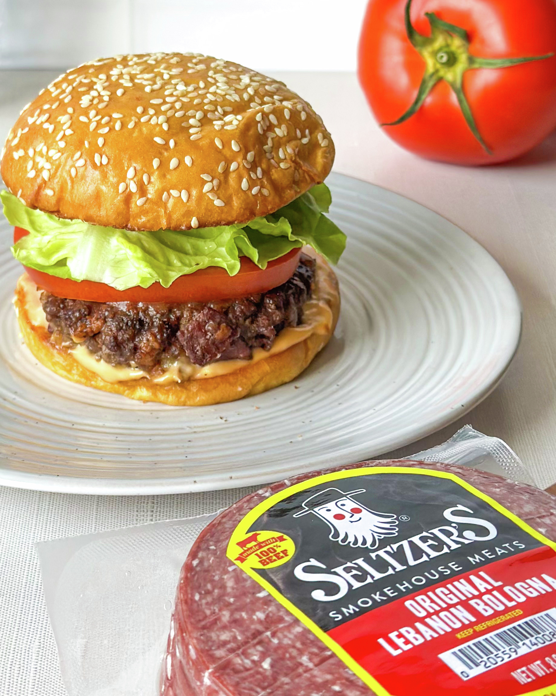 Stuffed Bologna Cheeseburgers